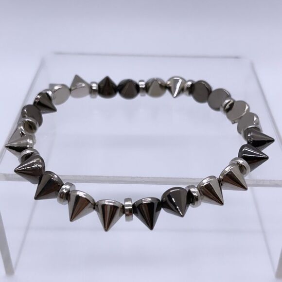Wool + Pepper Co. Gunmetal &Silver Bracelet Stack - Picture 8 of 8